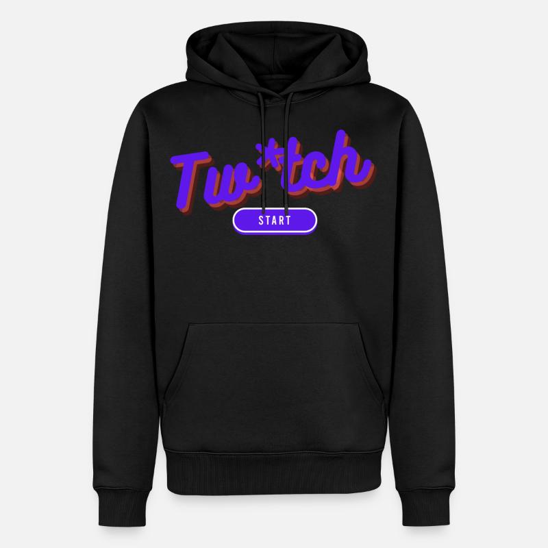 Twi-tch - Männer Premium Bio Hoodie - Schwarz