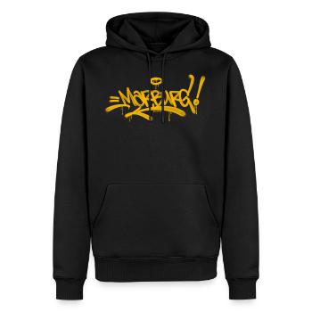 Marburg Graffiti T Shirt - Männer Premium Bio Hoodie - Schwarz - Vorne - Nico (187cm)
