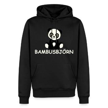 Bambus-Björn - Männer Premium Bio Hoodie - Schwarz - Vorne - Nico (187cm)
