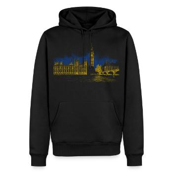 Big Ben - Sweat à capuche Premium bio Homme - noir - Devant - Nico (187cm)