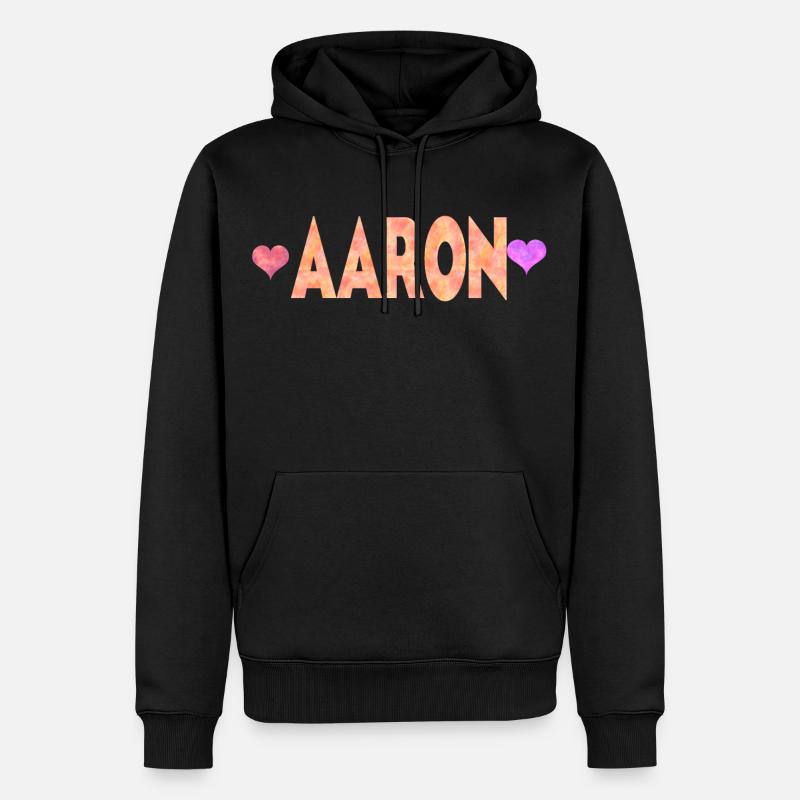 Aaron - Männer Premium Bio Hoodie - Schwarz