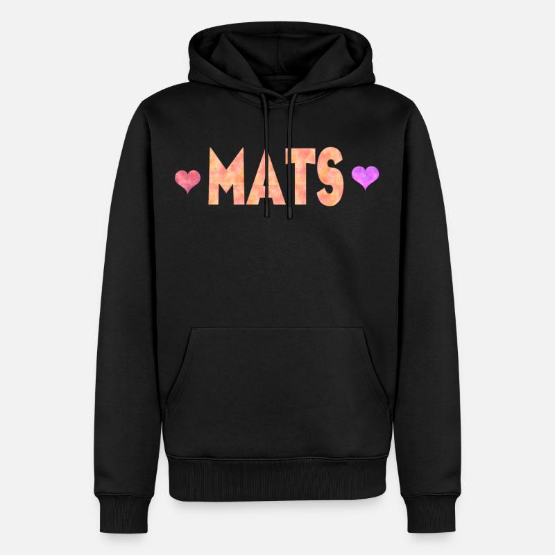 Mats - Männer Premium Bio Hoodie - Schwarz