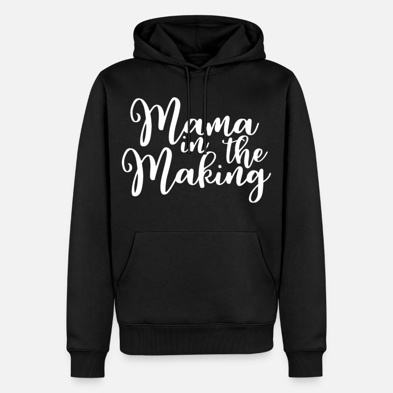 Maman en devenir - Sweat à capuche Premium bio Homme - noir