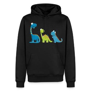 Lustige Dinosaurier Arten I Dino Kinder Geschenk - Männer Premium Bio Hoodie - Schwarz - Vorne - Nico (187cm)