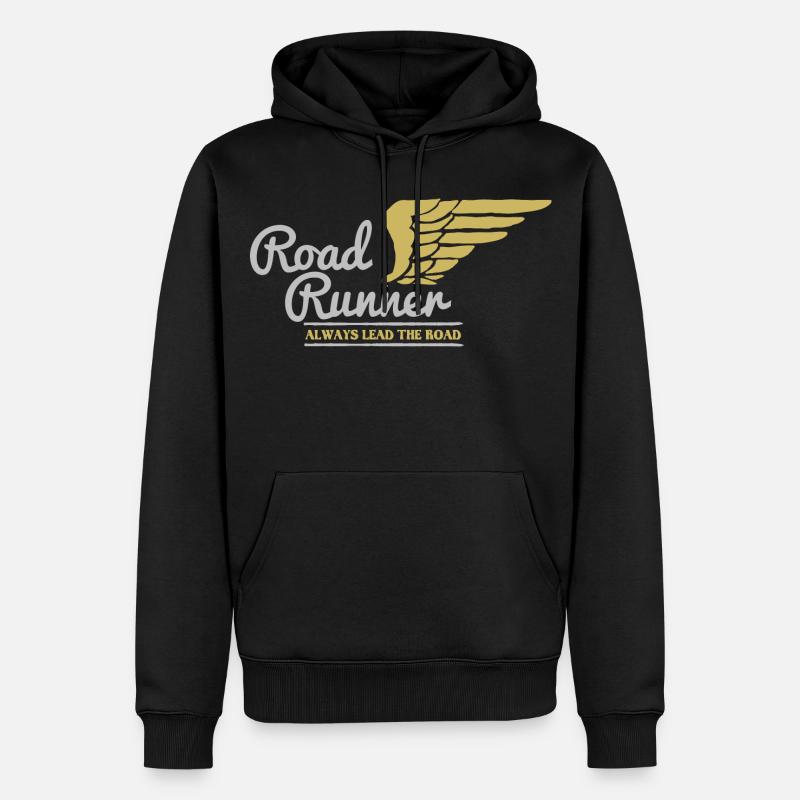 Biker Bild - Männer Premium Bio Hoodie - Schwarz