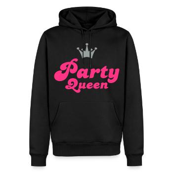 party - Männer Premium Bio Hoodie - Schwarz - Vorne - Nico (187cm)