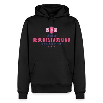 Endlich 18 Geburtstagskind Stolzes Design - Männer Premium Bio Hoodie - Schwarz - Vorne - Nico (187cm)