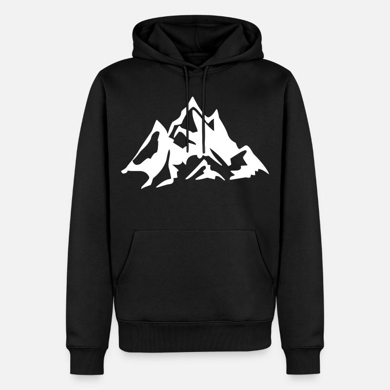 Berge - Gebirge - Männer Premium Bio Hoodie - Schwarz