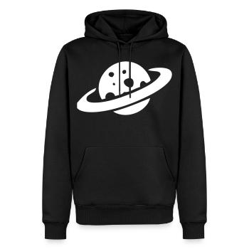 Saturn - Men’s Premium Organic Hoodie - black - Front - Nico (187cm)