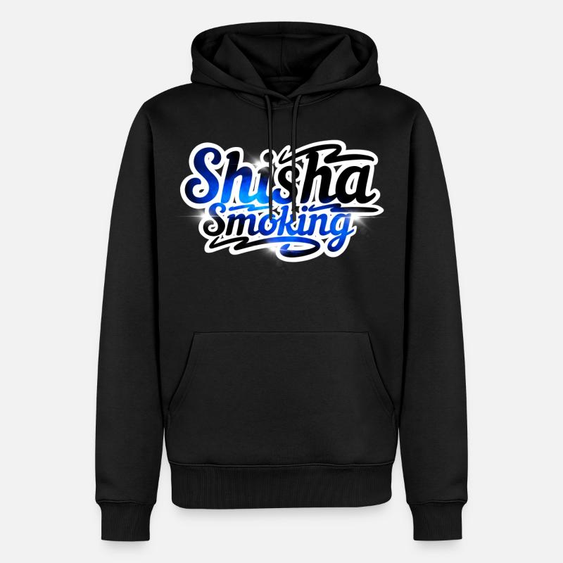Fumer la chicha - Sweat à capuche Premium bio Homme - noir