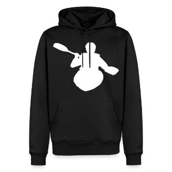 Kayak - Sweat à capuche Premium bio Homme - noir - Devant - Nico (187cm)