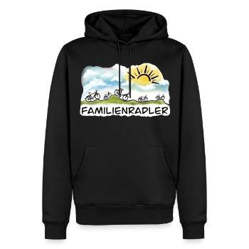 Familienradler Sonnenaufgang Design - Männer Premium Bio Hoodie - Schwarz - Vorne - Nico (187cm)