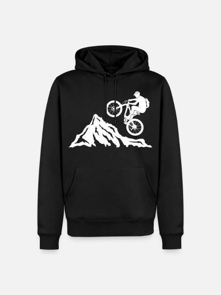 Mountainbike, Fahrrad Mountainbiker, Fahrradfahrer - Männer Premium Bio Hoodie - Schwarz