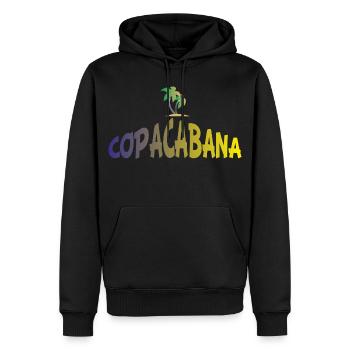 copacabana - Männer Premium Bio Hoodie - Schwarz - Vorne - Nico (187cm)