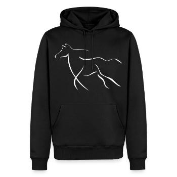 Elegantes Pferd  - Männer Premium Bio Hoodie - Schwarz - Vorne - Nico (187cm)