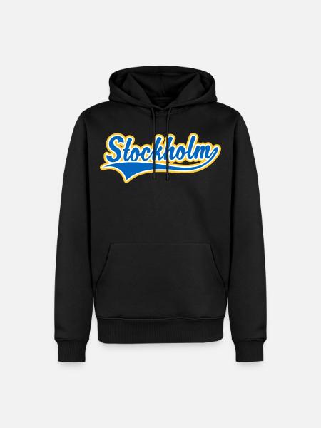 Stockholm Swoosh - Ekologisk premiumluvtröja herr - svart