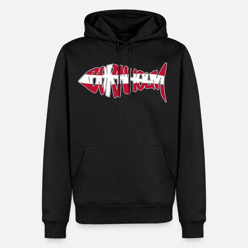 Poisson de Bornholm - Conception - Sweat à capuche Premium bio Homme - noir
