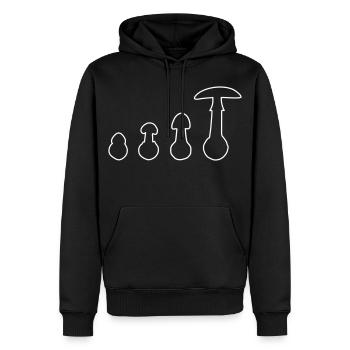 knollenblaetterpilz, amanita phalloides, death cap - Männer Premium Bio Hoodie - Schwarz - Vorne - Nico (187cm)