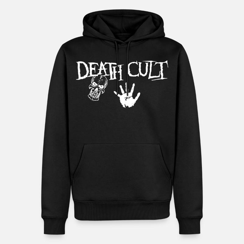 Todeskult, Skull Design - Männer Premium Bio Hoodie - Schwarz