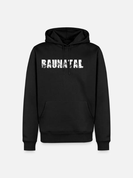 Baunatal - Männer Premium Bio Hoodie - Schwarz