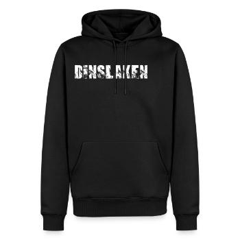 Dinslaken - Männer Premium Bio Hoodie - Schwarz - Vorne - Nico (187cm)