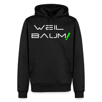 Parce qu’arbre ! - Sweat à capuche Premium bio Homme - noir - Devant - Nico (187cm)