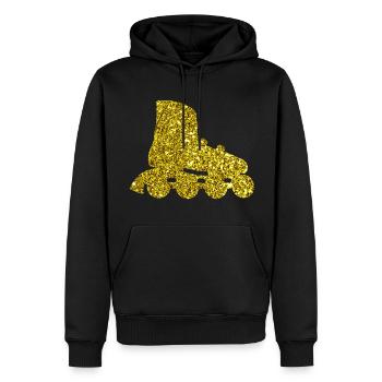 Gold Inline Skate - Männer Premium Bio Hoodie - Schwarz - Vorne - Nico (187cm)
