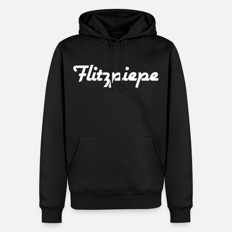 Flitzpiepe - Männer Premium Bio Hoodie - Schwarz