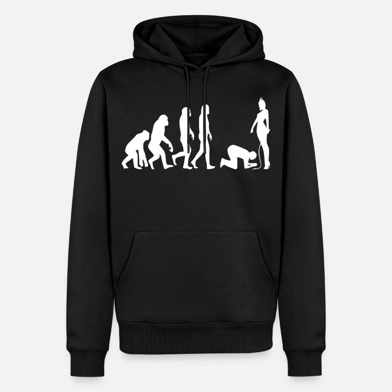 Evolution Mann - Männer Premium Bio Hoodie - Schwarz
