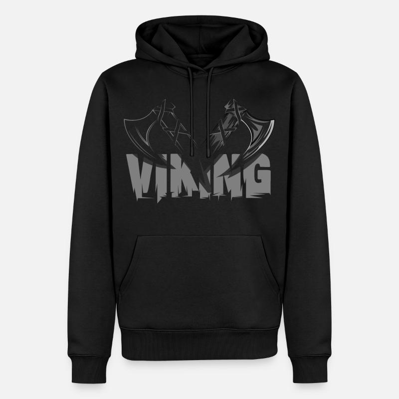 viking axt ax symbol vikings wikinger - Männer Premium Bio Hoodie - Schwarz
