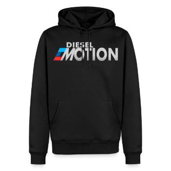 Diesel Emotionen - Männer Premium Bio Hoodie - Schwarz - Vorne - Nico (187cm)