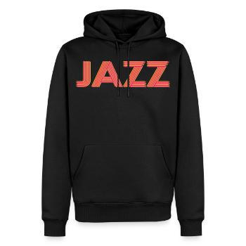 Jazz - Sweat à capuche Premium bio Homme - noir - Devant - Nico (187cm)