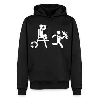 Rettungsschwimmer - Männer Premium Bio Hoodie - Schwarz - Vorne - Nico (187cm)