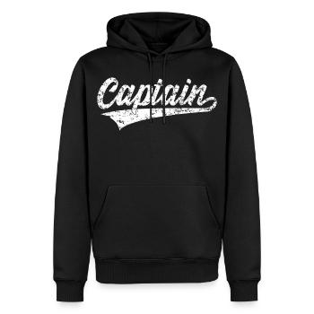 Capitaine capitaine - Sweat à capuche Premium bio Homme - noir - Devant - Nico (187cm)