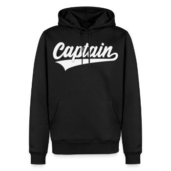 CAPITAINE 3D CAPITAINE SWOOSH - Sweat à capuche Premium bio Homme - noir - Devant - Nico (187cm)