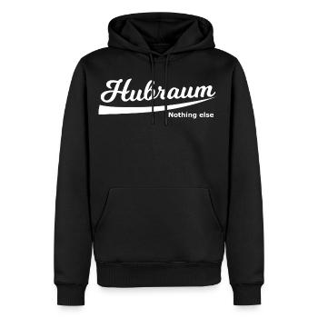 Hubraum und Motorsport - Männer Premium Bio Hoodie - Schwarz - Vorne - Nico (187cm)