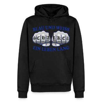 Schalker Ruhrgebiet Ruhrpott Blau Weiß Geschenk - Männer Premium Bio Hoodie - Schwarz - Vorne - Nico (187cm)