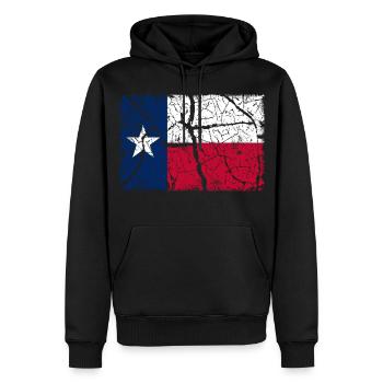 Texas Vintage - Männer Premium Bio Hoodie - Schwarz - Vorne - Nico (187cm)