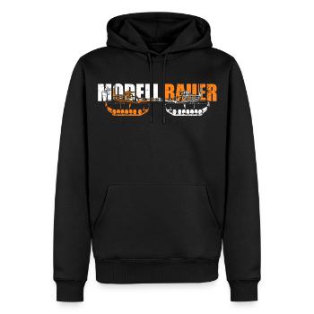 Modellbauer - Männer Premium Bio Hoodie - Schwarz - Vorne - Nico (187cm)