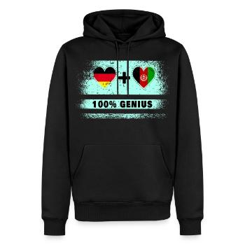 Allemagne et Afghanistan Genial / Cadeau - Sweat à capuche Premium bio Homme - noir - Devant - Nico (187cm)
