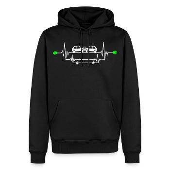 Dangerous e-car accident - Men’s Premium Organic Hoodie - black - Front - Nico (187cm)
