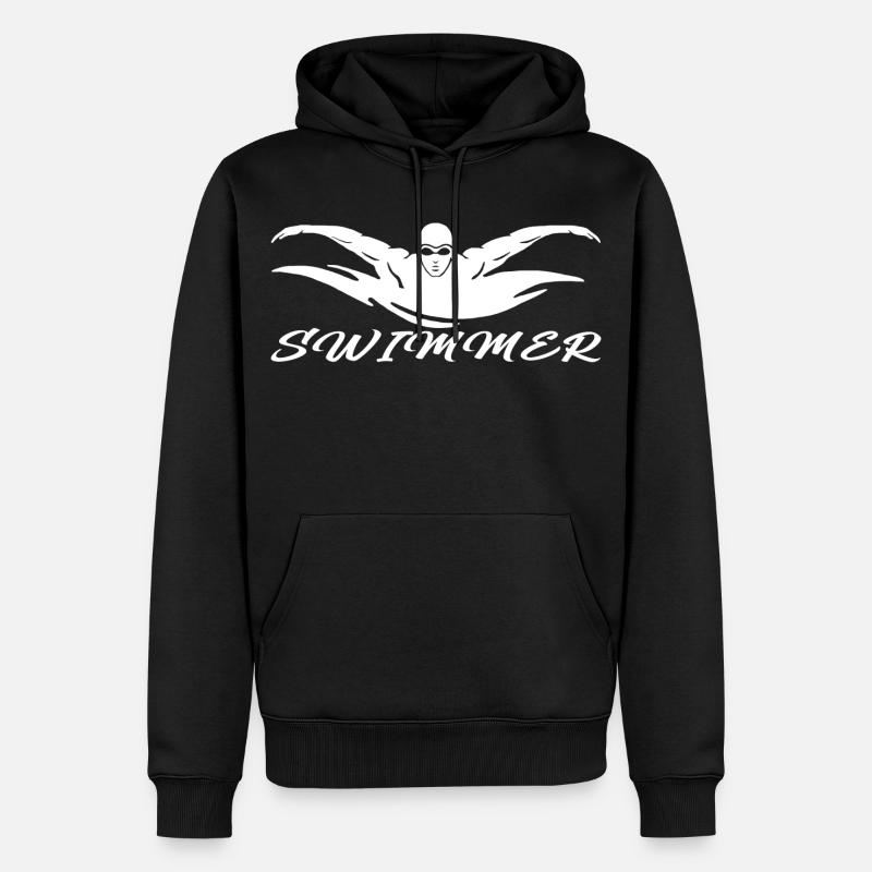 Swimmer - Männer Premium Bio Hoodie - Schwarz