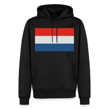 Holland Fahne - Männer Premium Bio Hoodie - Schwarz - Vorne - Nico (187cm)