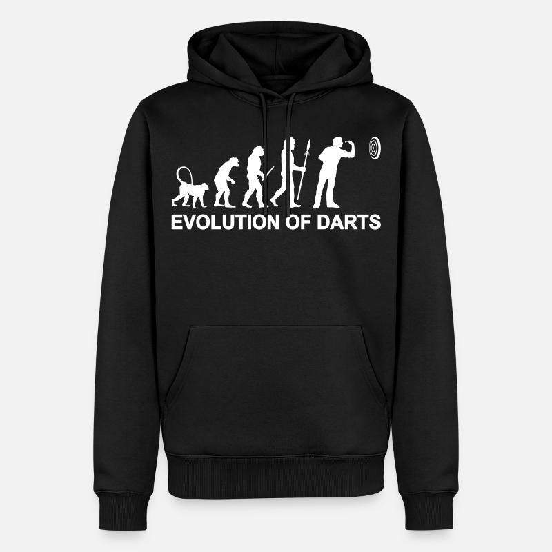 Évolution des fléchettes - Sweat à capuche Premium bio Homme - noir
