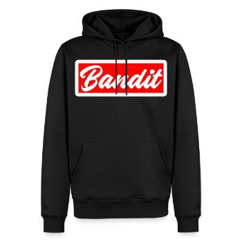 bandit dieb crime criminal aufkleber hooligan gang - Männer Premium Bio Hoodie - Schwarz - Vorne - Nico (187cm)