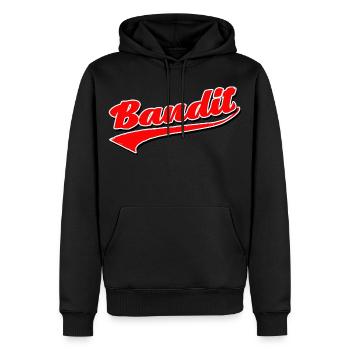 bandit dieb crime criminal aufkleber hooligan gang - Männer Premium Bio Hoodie - Schwarz - Vorne - Nico (187cm)