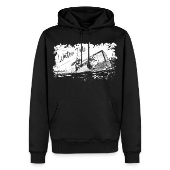 Waterpolo - Sweat à capuche Premium bio Homme - noir - Devant - Nico (187cm)