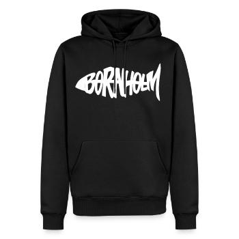 Poisson de Bornholm - Sweat à capuche Premium bio Homme - noir - Devant - Nico (187cm)
