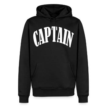 capitaine marin capitaine ancre mer côte mer - Sweat à capuche Premium bio Homme - noir - Devant - Nico (187cm)