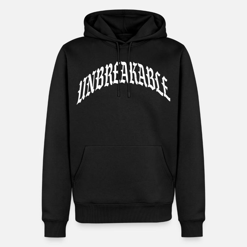 incassable imparable indomptable gymnase illégal - Sweat à capuche Premium bio Homme - noir